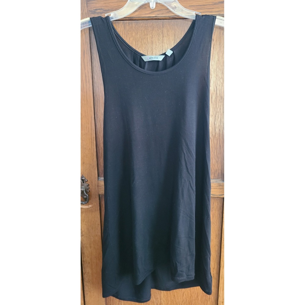 Athleta Essence Cross Back Tank Top Black Medium S/157407 Yoga Studio Workout